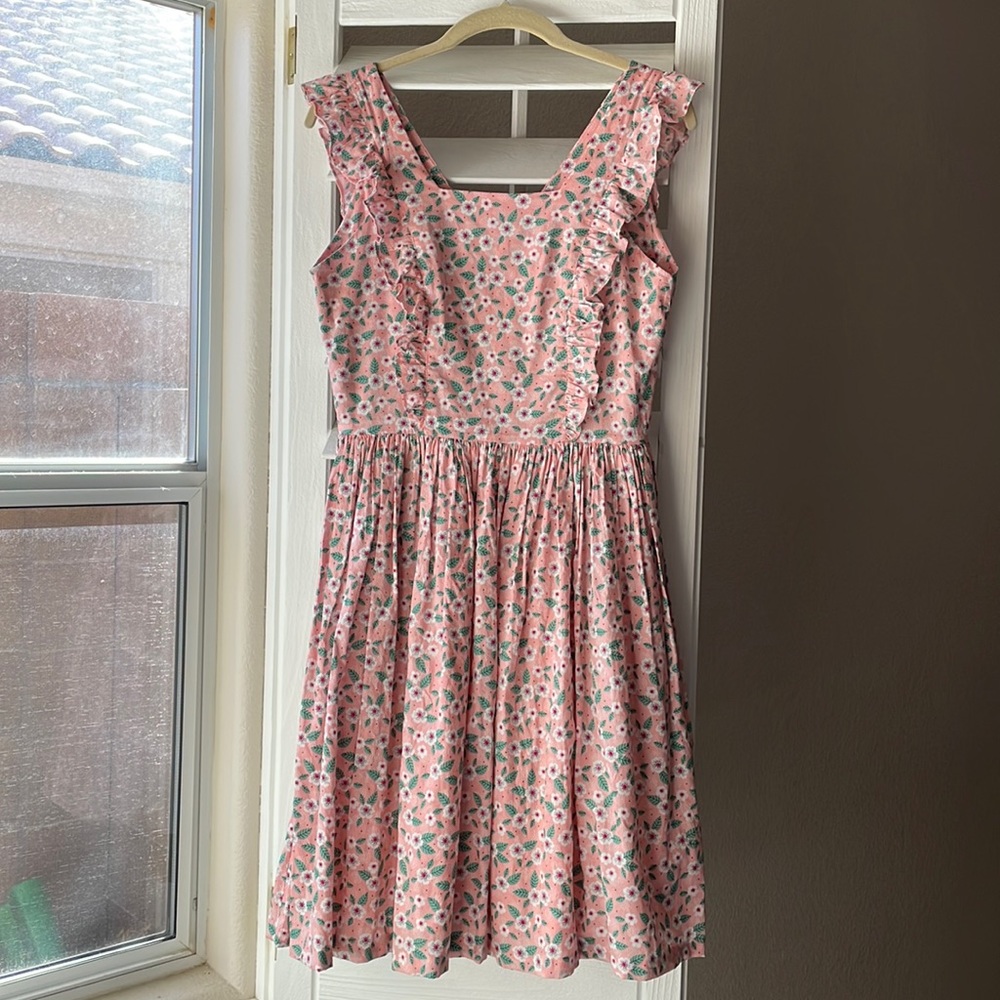 Hearts and Found Floral Cottagecore Etsy Handmade Vintage Lorraine Dress Medium